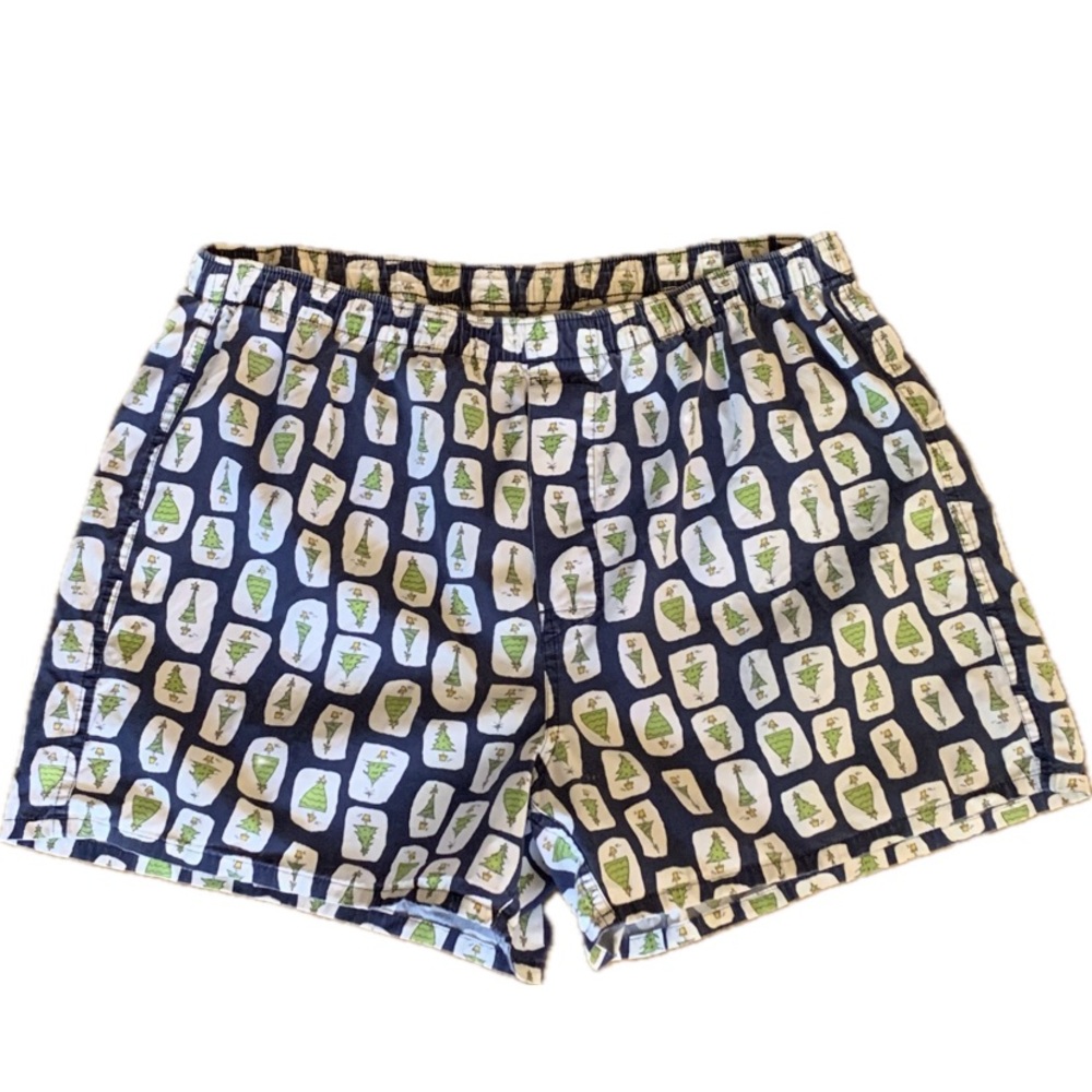 Men’s XL Cotton Boxer Shorts Holiday Christmas Trees Vintage New VNWOT Humor
